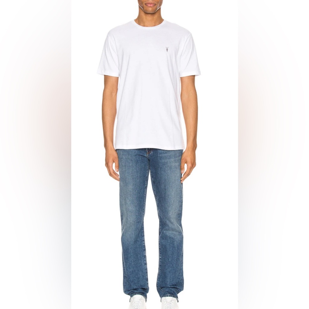 ALLSANTS men’s Brace Tonic Crew Tee in Optic White